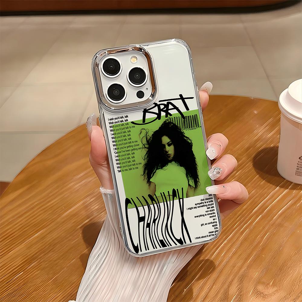 C-Charlis XCX B-BRAT Brat 360 365 Phone Case For iPhone 17 16e 16 15 14 13 12 11mini Pro Max X XR XSMAX 8 7 Air Plus Soft Cover