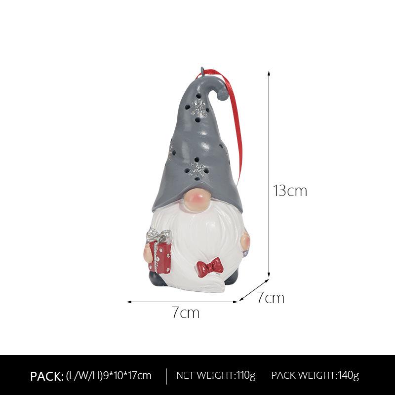 

Рождественские украшения Гном Ремесленные изделия из смолы Подвеска на елку Гном Гоблин Рождественская подвеска Домашний декор Подарок серый