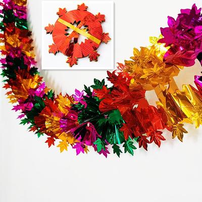 Bunte Weihnachtsbaum-Lametta-Girlande, Bandleiste, glänzende Spitzen, Weihnachtsbaum-Hängeornamente, Hochzeits-Party-Dekoration