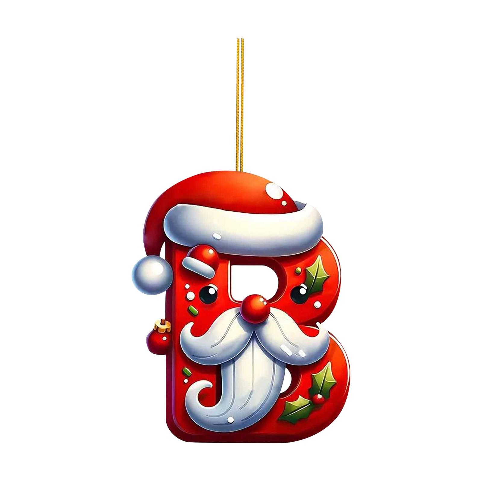 

Рождественская елка из 26 букв, подвесное персонализированное украшение в виде рождественской буквы One Size