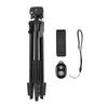 Portable Tripod Stand Aluminum Alloy 135cm 53in Max. Height 3kg Load Capacity with Phone Clamp Remote Shutter for