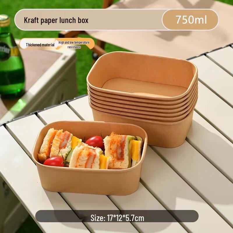 

Mjy Disposable Kraft Paper Food Containers