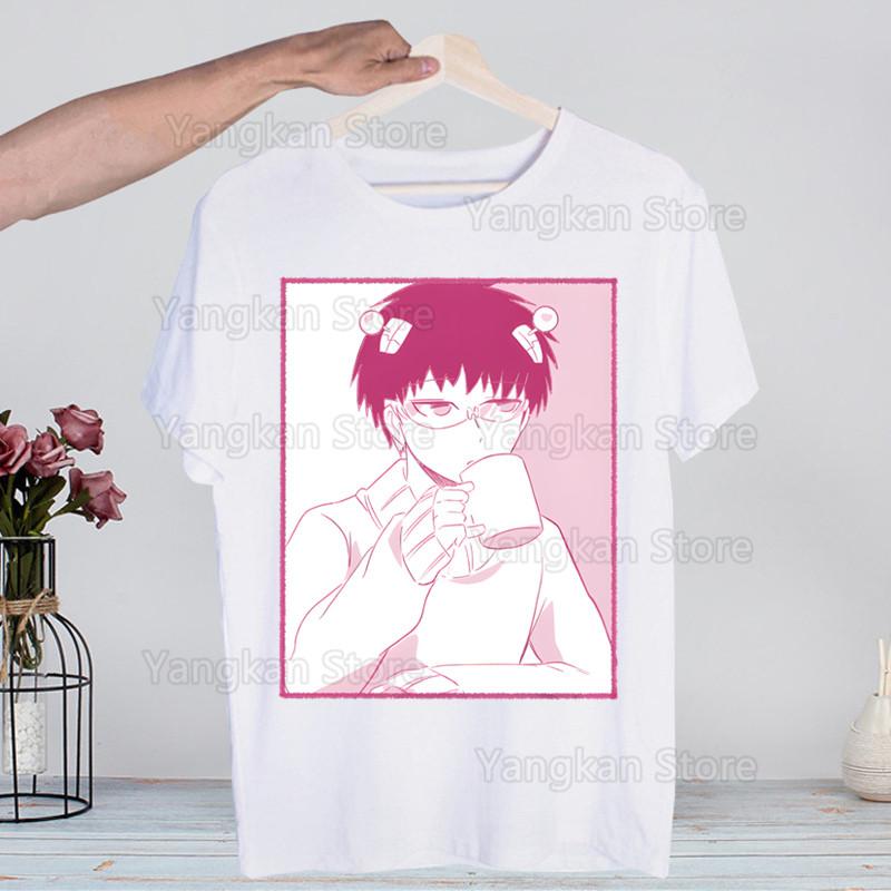 Saiki Kusuo No Sai-nan Japanese Anime Saiki  Novelty Funny Vintage Crew Neck Men's T-Shirt Humor Top Tee Humor Streetwear