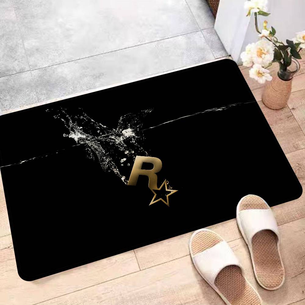Tappetino Rockstart Games Lettera R Antiscivolo Tappetino per Lavanderia Decorazione Lavanderia Balcone Bambini Soggiorno Tappeti per la Casa