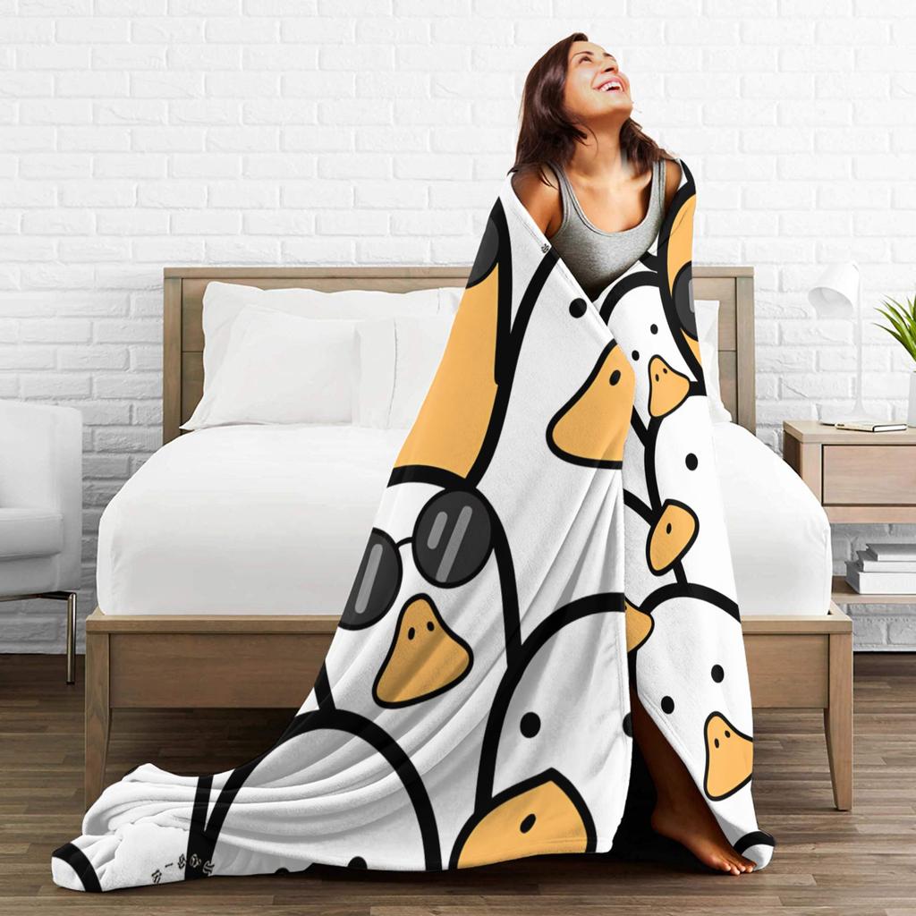 Cute Cartoon Duck Super Soft Blanket Girls Boys Plush Throw Blanket Fashion Living Room Flannel Bedspread Sofa Bed Cover