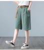 Sommershorts for kvinner i plussstørrelse Løs fritidsbukse Bredbensbukse med belte
