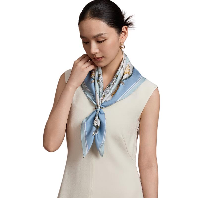 Shanghai Story 100% Mulberry Silk Square Scarf