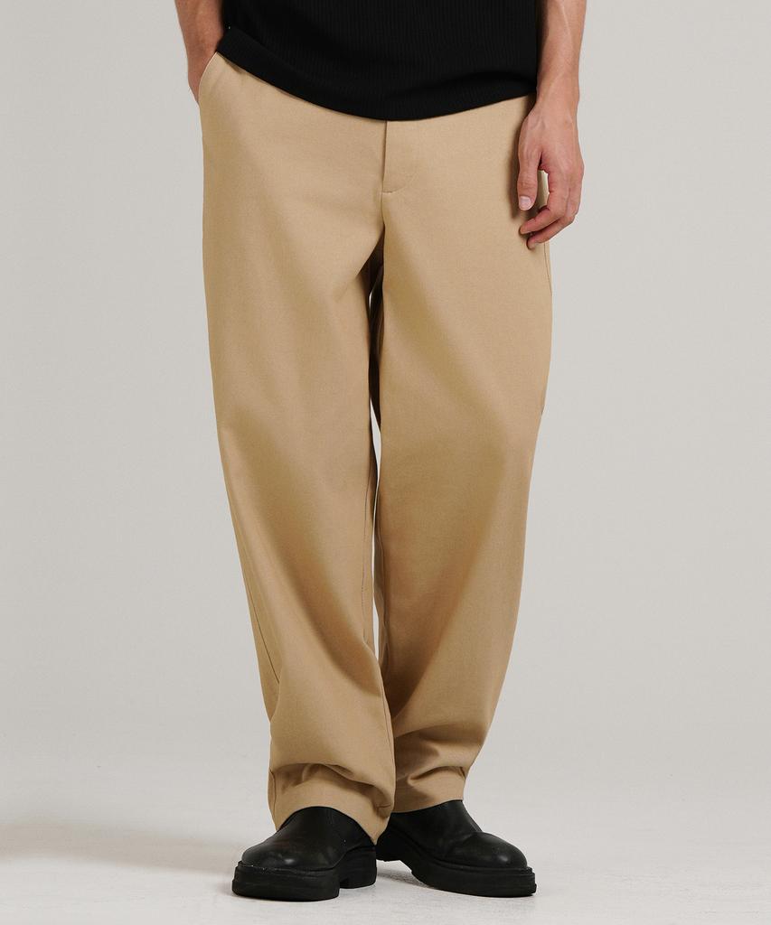 LXT Wide High-Density Cotton Chino Pants [Beige]