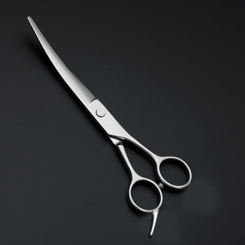 Pet Grooming Scissors: Straight & Curved for Dog Hair and Teddy Bear Trimming