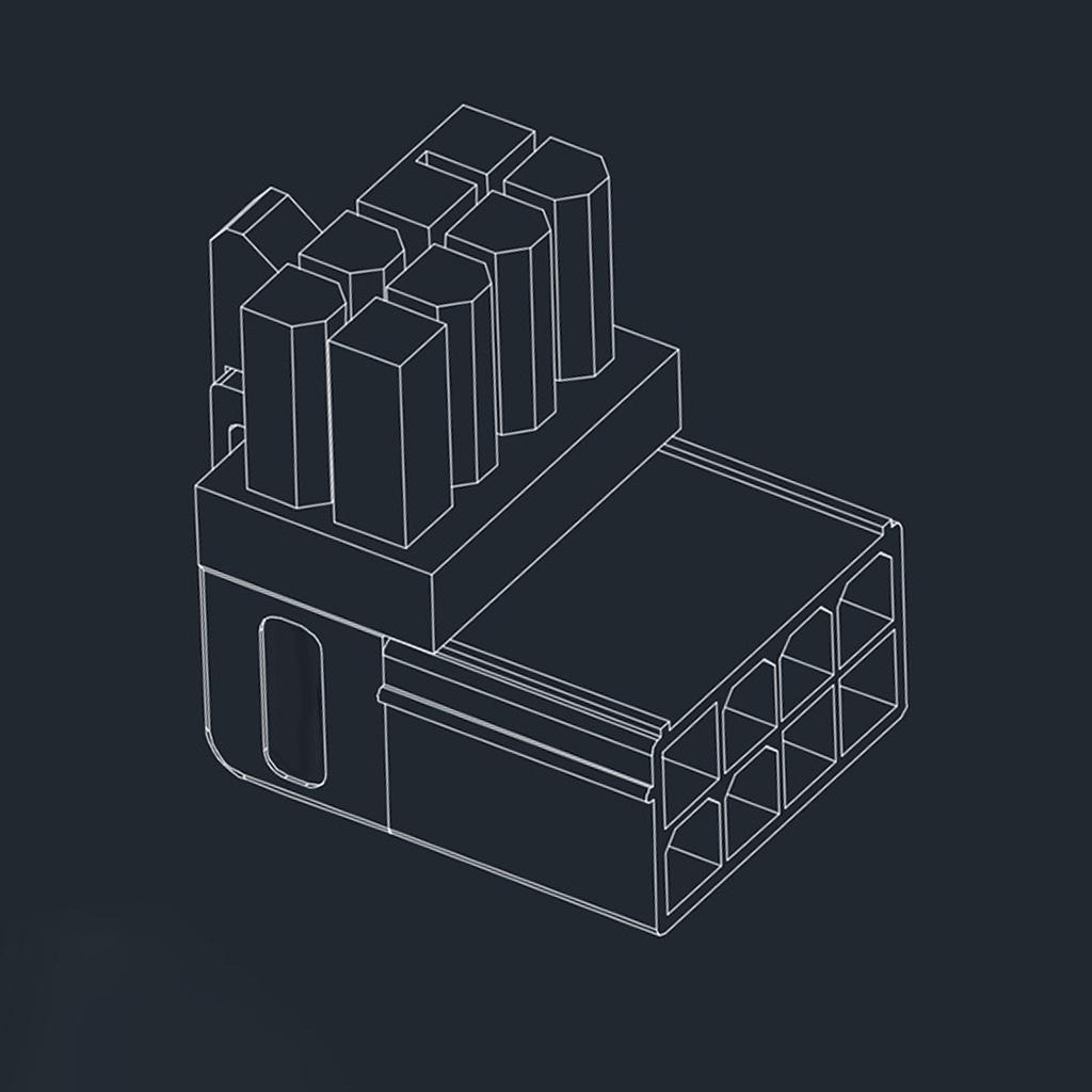 ATX GPU VGA PCIe 8Pin U zu 90 Grad Winkelanschluss Stromadapterplatine für Desktop-Grafikkarte Grafik-GPU-Adapter