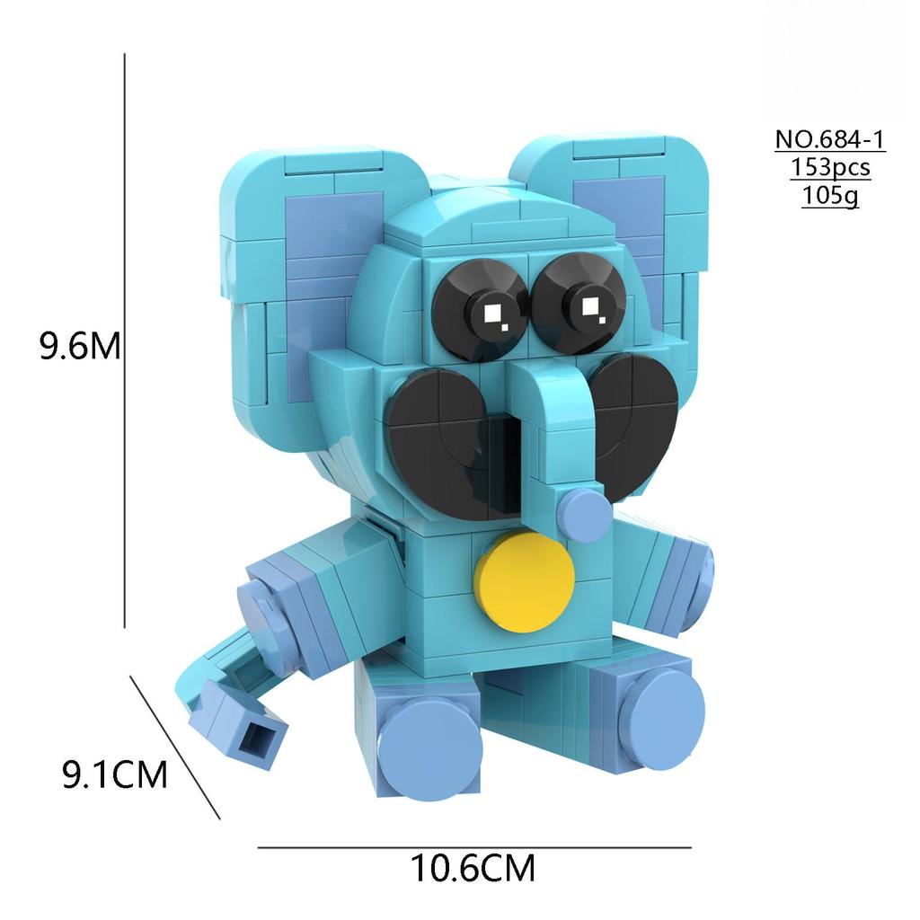 Poppy3 Smiling Critters: Sleepy Cat Building Blocks