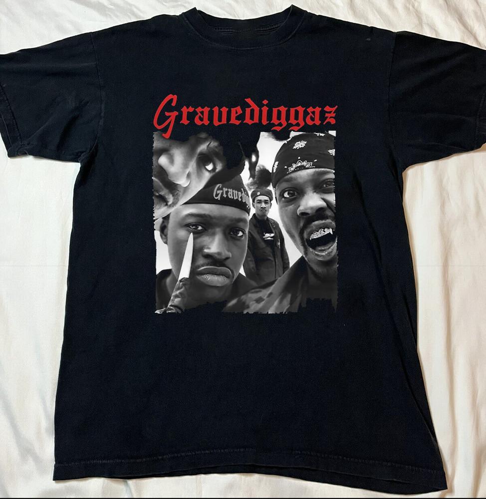 Gravediggaz Black Short Sleeve Cotton Tshirt Unisex S5XL Men Women T298 Unisex T-Shirt M