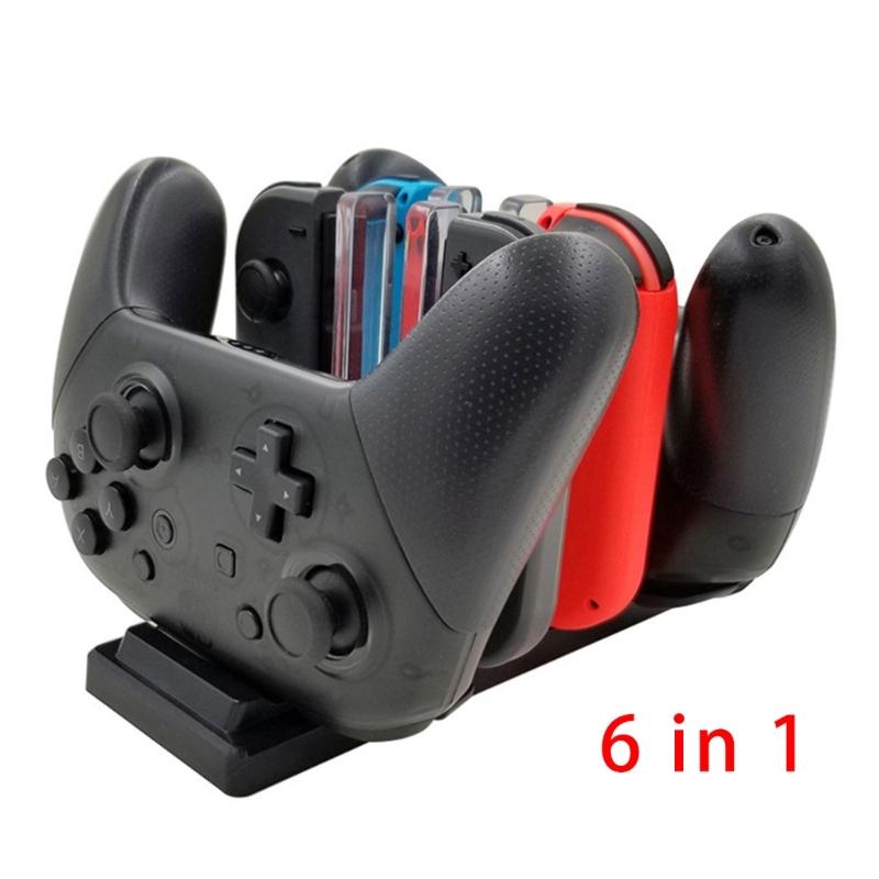 Charging Station for Gaming Controller Type-C Charger Stand Cradle Can Charging 6 Controllers Simultaneously