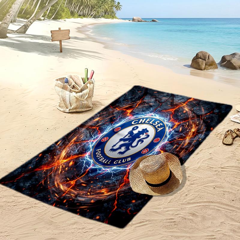 Chelsea FC Printed Beach Towel Quick Dry Soft TowelPortable Large Rectangular Beach Blanket for Travel Swimming Pool