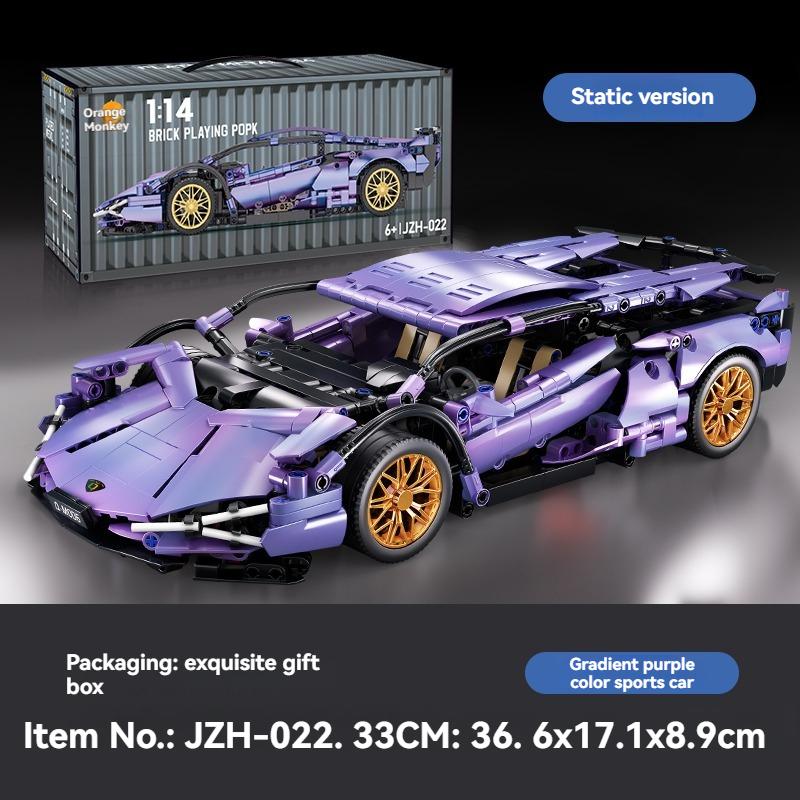 

Technical Super Racing Car Cubes Set Assembling Bricks Custom Creation Style Desktop Collection Birthday Gift Halloween Christmas Season gifts Kids