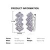 Elegant 925 sterling Silver Women's clasp earrings Luxury Natural Tanzanite round 3.0mm gemstones fine jewelry for Proposal wear