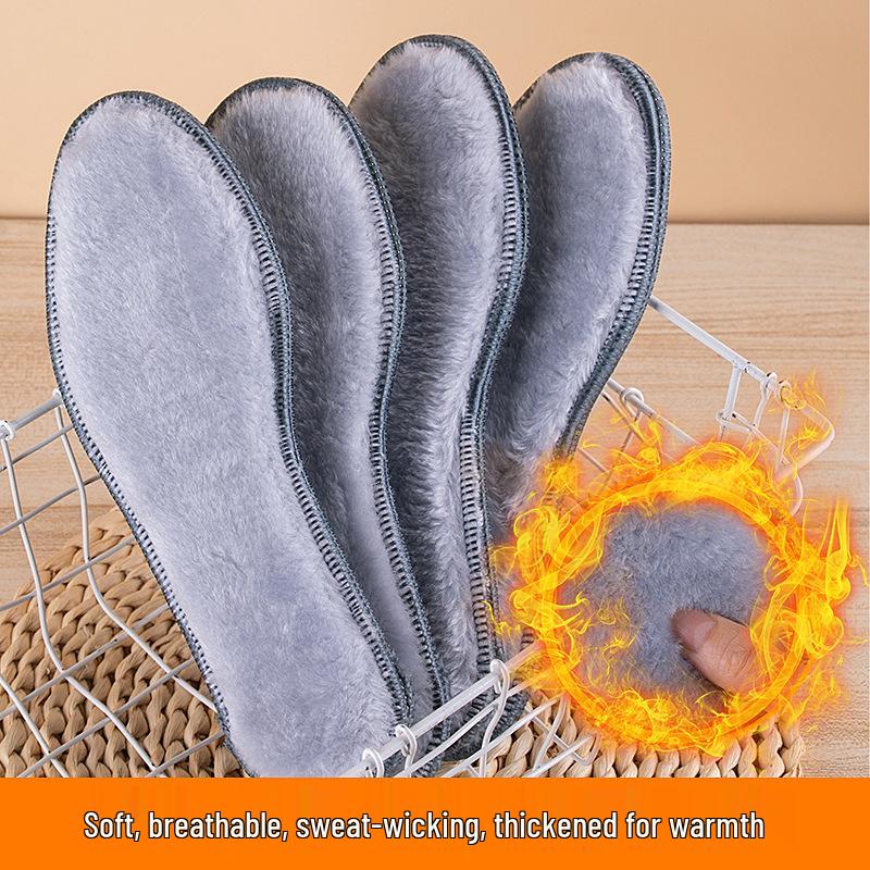 Plush Fleece Insoles: Super Warm and Breathable for Men & Women