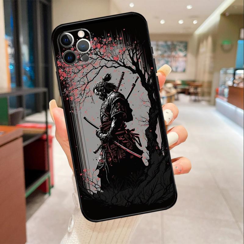 Japan Ninja Samurai Red Sun Phone Case For iPhone 17 Air 16 14 13 11 15 Pro Max mini 15 16 Plus 16e Protective Cover