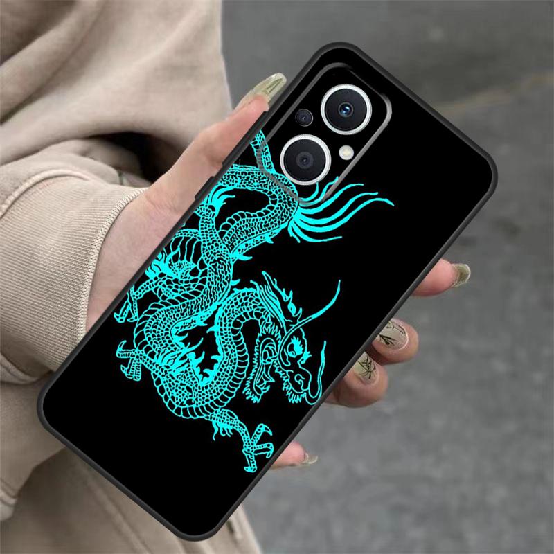 Ancient Japanese Dragon Case For OPPO Reno 14F 13F 12F 11F 10 12 13 14 Pro 7 8 Lite OPPO Find X5 X6 X8 X9 Pro Cover