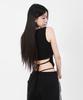 CATTLINE Back Ribbon Sleeveless Knit Black