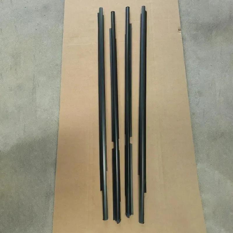 4Pcs Window Weatherstrip for Toyota Yaris Hatchback 2006-2013 (4 doors) Front Rear Outer Side Glass Rubber Sealing Strips Black
