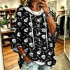 Women's Halloween Print Hoodie Loose Fit Casual Pullover