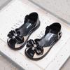 Cute Sweet Girl Princess Shoes New 2024 Spring Summer Children Causal Wedding Single Shoes Fashion Versatile Kids Flat Sandals