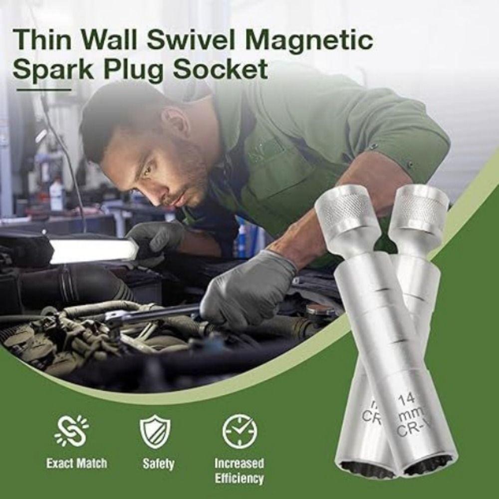 Magnetic Design Universal Joint 14mm 16mm Set Magnetic Socket Thin Wall Socket Replacement Kit