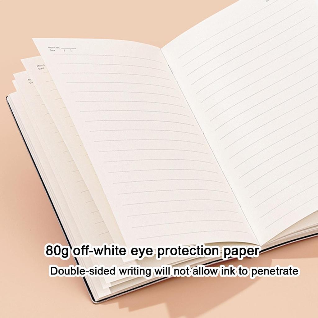 (Logo engraving possible) A5 soft leather student notebook, diary, work notebook, business meeting record book, subject notes, handbook