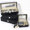 Watch Storage Box Lockable 2/3/6/10/12 Grids Jewelry Box Watch Holder Leather Flocking Cloth Watch Display Box