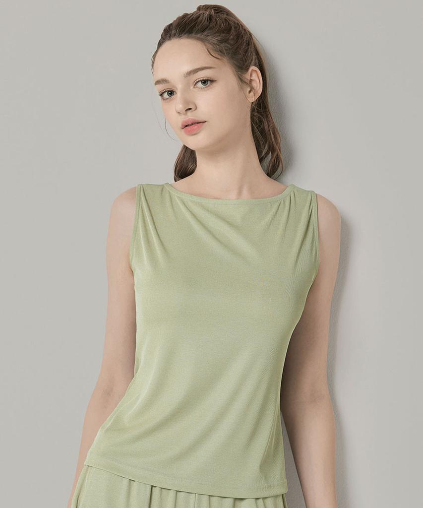 BYC Natural Cooling Boat Neck Sleeveless Top