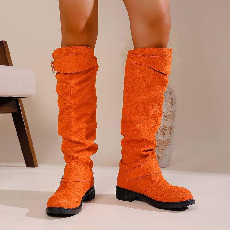 Tall boots 2025 winter new suede oversized retro sleeve knight boots for women
