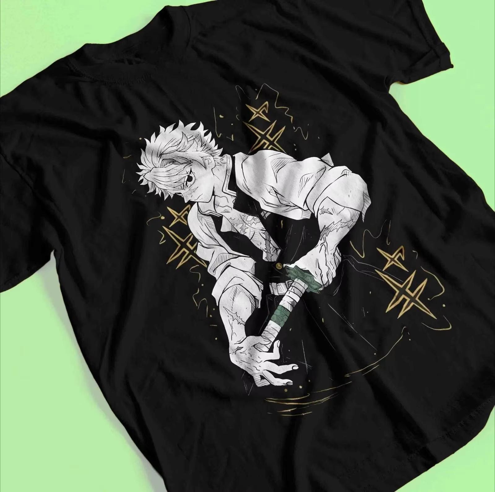 New Ghost Slayer Blade Tshirt Undead Kawashiya Tshirt Tanjiro Tshirt Unisexs and Womens Casual Sports Tshirt S