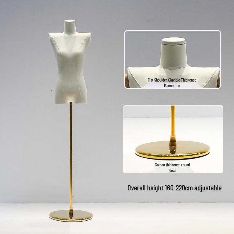 Korean Style Women's Clothing Display Mannequin with Flat Chest and Square Shoulders