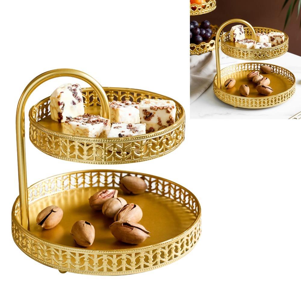 Coated Storage Tray Metal Serving Platter Long‑time Usage Display Holder Home Decorative Leaf