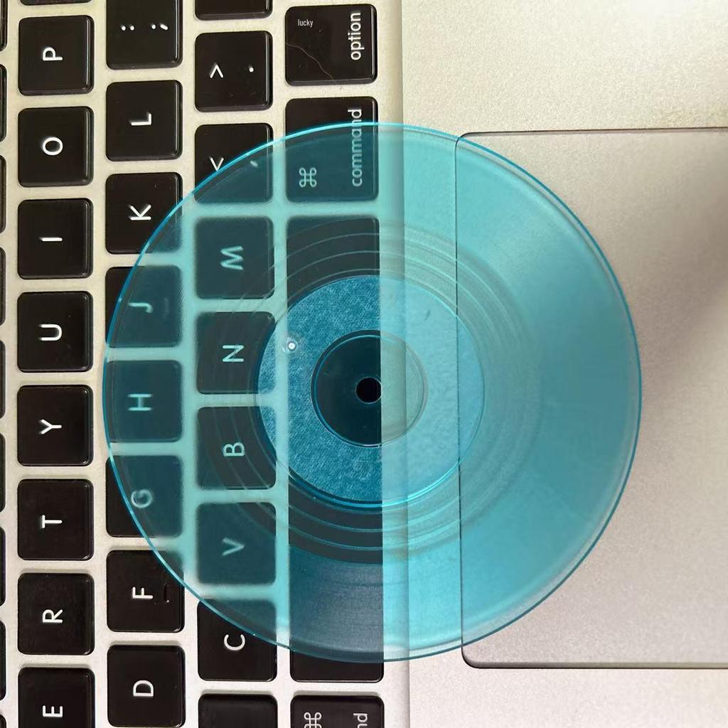 Retro Vinyl Record Non-slip Coaster - Round ABS Plastic Coffee/Tea Cup Mat with Heat Insulation