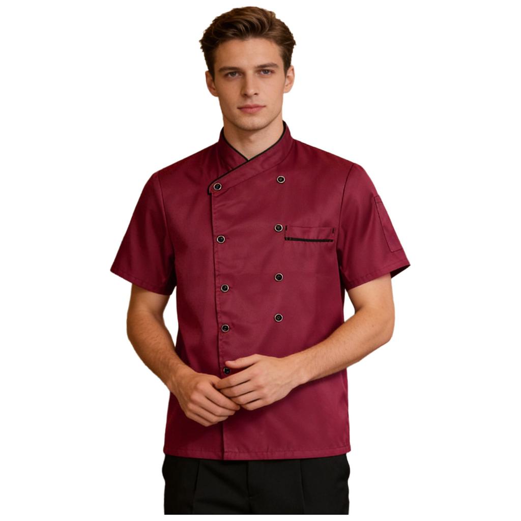 Kochjacke für Unisex, Hotel, Küche, Kantine, Kochmantel, Lebensmittelservice, Arbeitsuniform für Männer und Frauen