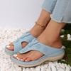 European and American style toe casual large size shoes women wear slope heel flat bottom beach cool slippers women spot