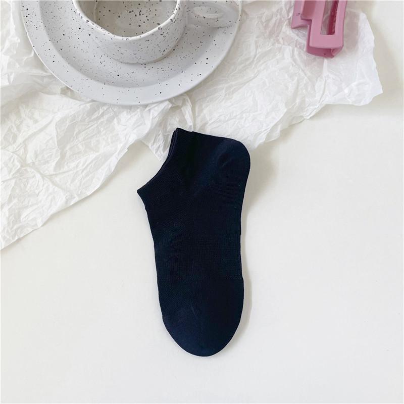 Vintage Socks Women'S Thin Mesh Women'S Socks Boneless Macaron Color Boat Socks Anti-Ball Cotton Socks