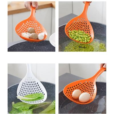 Large Scoop Colander Strainer Thermoplastic Skimmer Slotted Spoon Scoop Colander Strainer Shovel Heat Resistant Cooking Utensils Kitchen Baking AVE