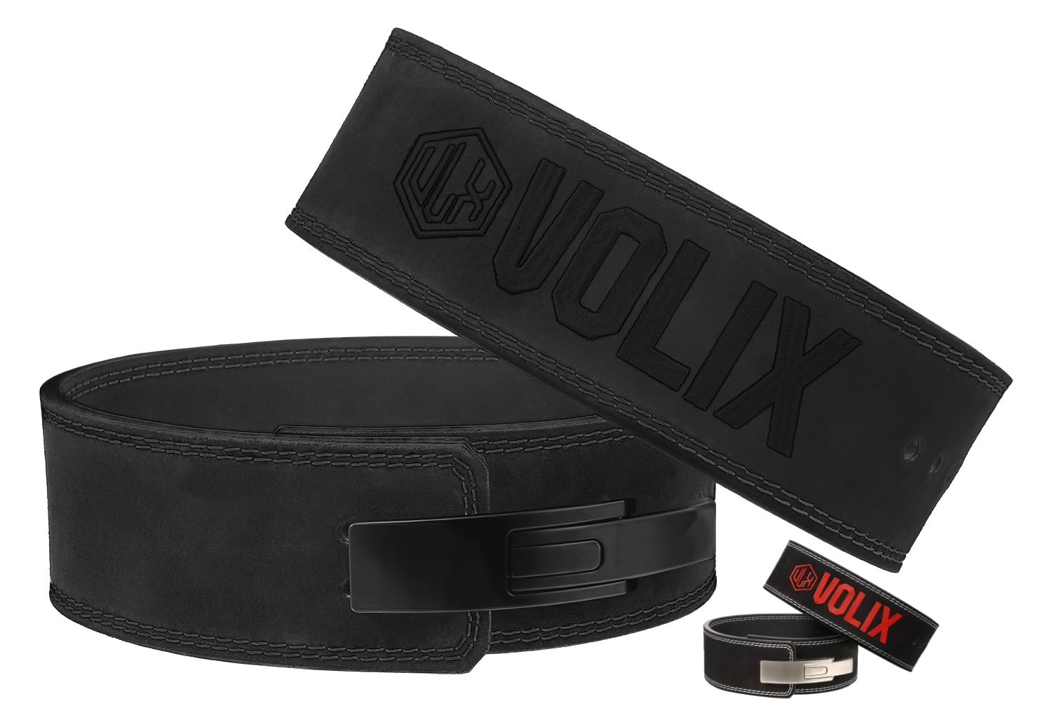 

VOLIX Lever Action Belt Attachment with Zero Wait Training Belt for Strength Training Size [One-Touch Time] (XL 89-116cm, 1. Black)