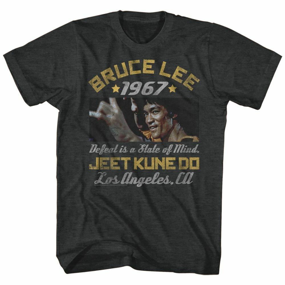 Bruce Lee Box Smirk Black Heather T-Shirt
