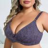European and American Style Underwire Lace Shaping Bra Ultra-thin Printed Plus Size Anti-sagging Underwear