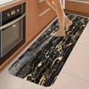 Black Marble Pattern Kitchen Mat Thickened Non Slip Durable Entrance Doormat Living Room Porch Home Decor Floor Rug 1PC