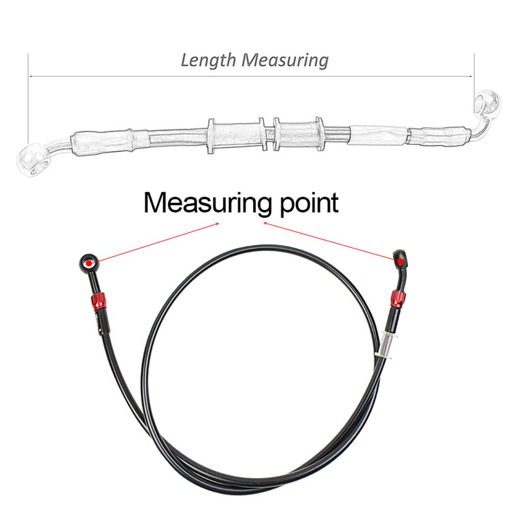 Motorcycle Brake Hose Oil Tube AN3 Stainless Steel Braided Brake Line Rotatable Banjo Fit for ATV Pit Dirt Street Racing Bike