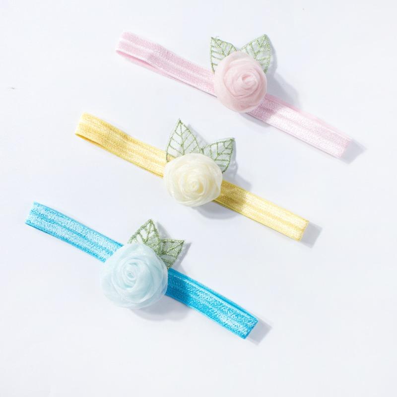 New European & American Style Baby Headbands: Cute 3D Rose Elastic Hair Bands,Soft & Comfortable for Infants & ToddlersPerfect