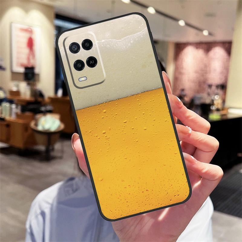 A Glass of Beer Alcohol Case For Oppo A78 A98 A79 A18 A38 A58 A40 A60 A80 A16 A76 A96 A15 A74 A94 A54 A17 A77 Cover