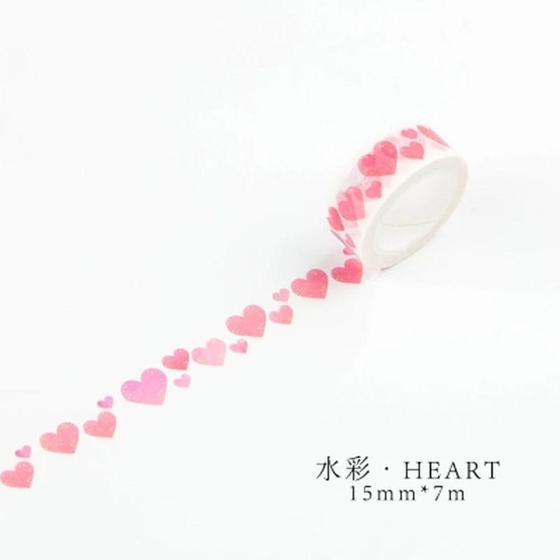 700Cm*1.5Cm Cute Kawaii Plants Flowers Japanese Masking Washi Tape Decor Adhesive Tape Scrapbooking Sticker Label Stationery