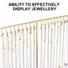 Efficient Iron Necklace Hanging Stand Space Saving Iron Necklace Hanger with Wood Base for Personal Jewelry Collection