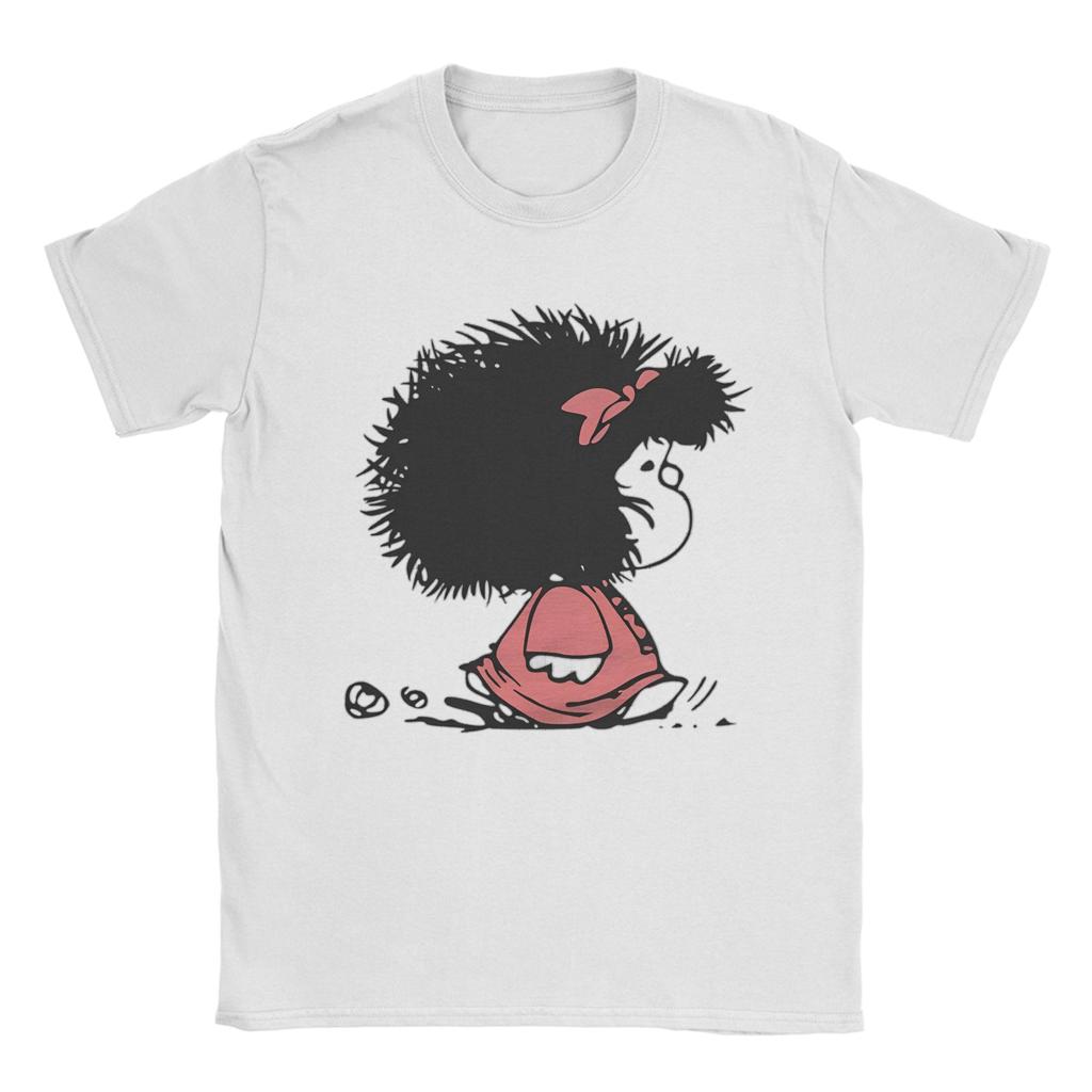Vintage Mafalda With Swimsuit Tshirts For Unisex Unisex O Neck Pure Cotton T Shirt Mafalda Cartoon Tee Shirt 4xl 5xl Tops